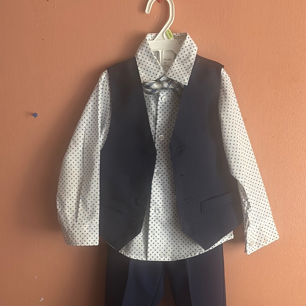 Van Heusen Navy and White Kids Matching Set